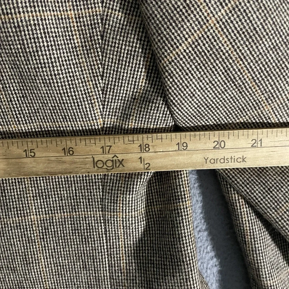 Vintage Polo Ralph Lauren Men's Virgin Wool‎ Plaid Blazer Jacket Sz 41R 2 Button